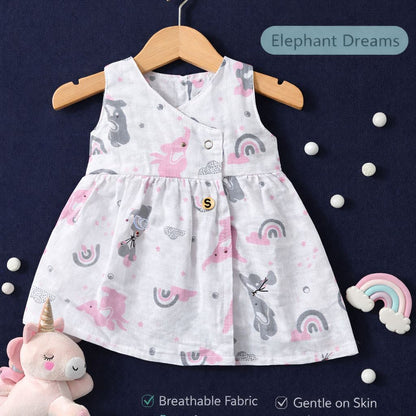 Premium 2-Layer Muslin Baby Frock