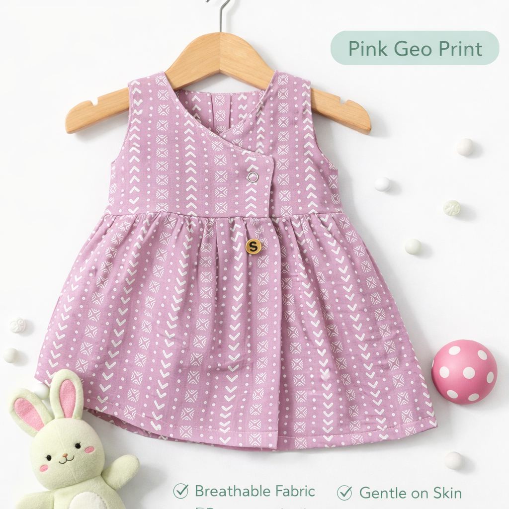 Premium 2-Layer Muslin Baby Frock