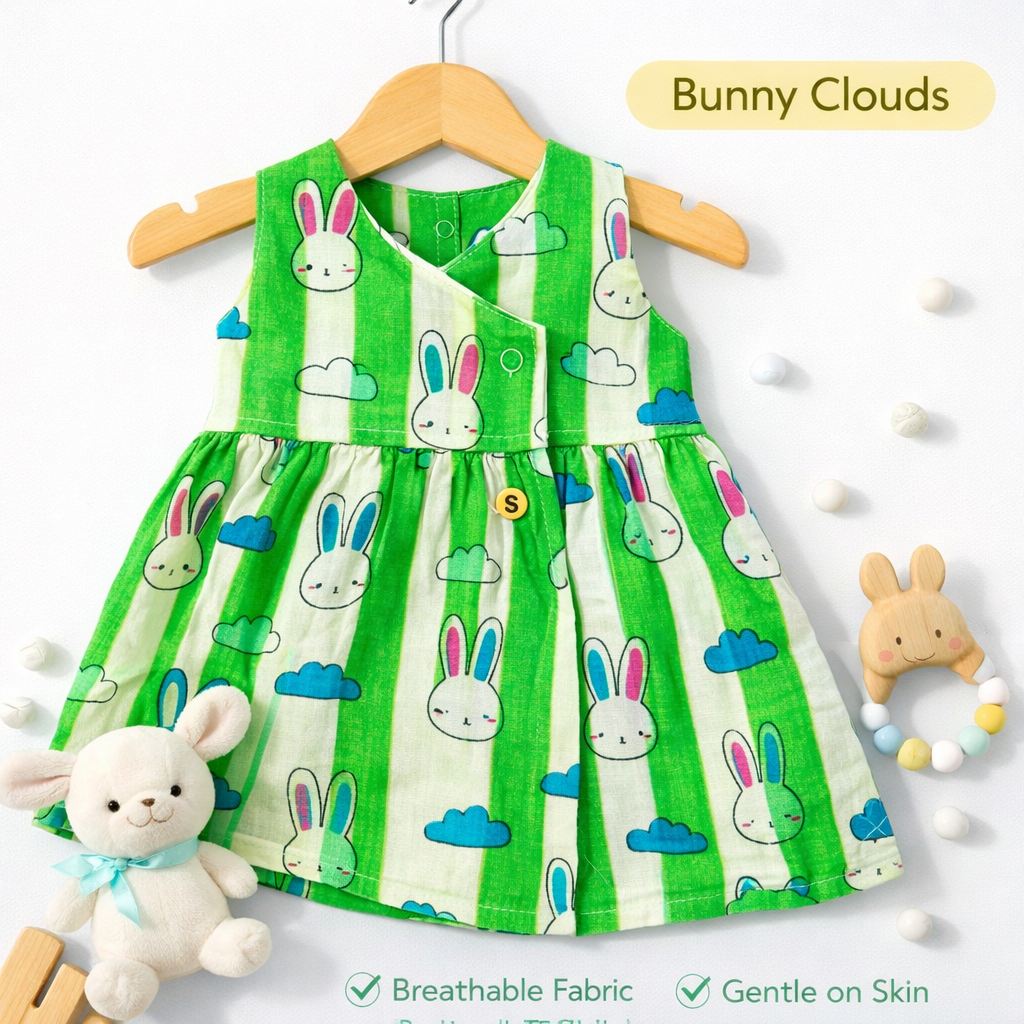 Premium 2-Layer Muslin Baby Frock