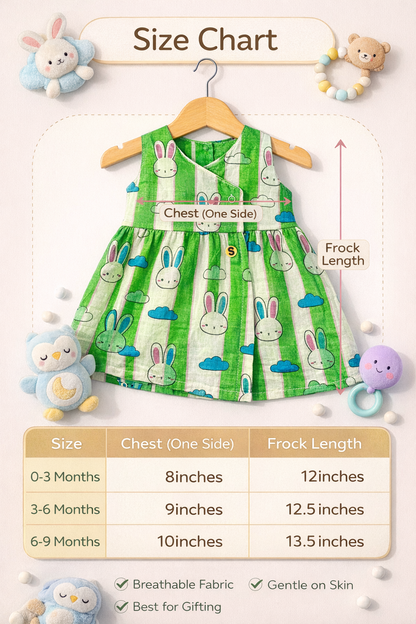 Premium 2-Layer Muslin Baby Frock