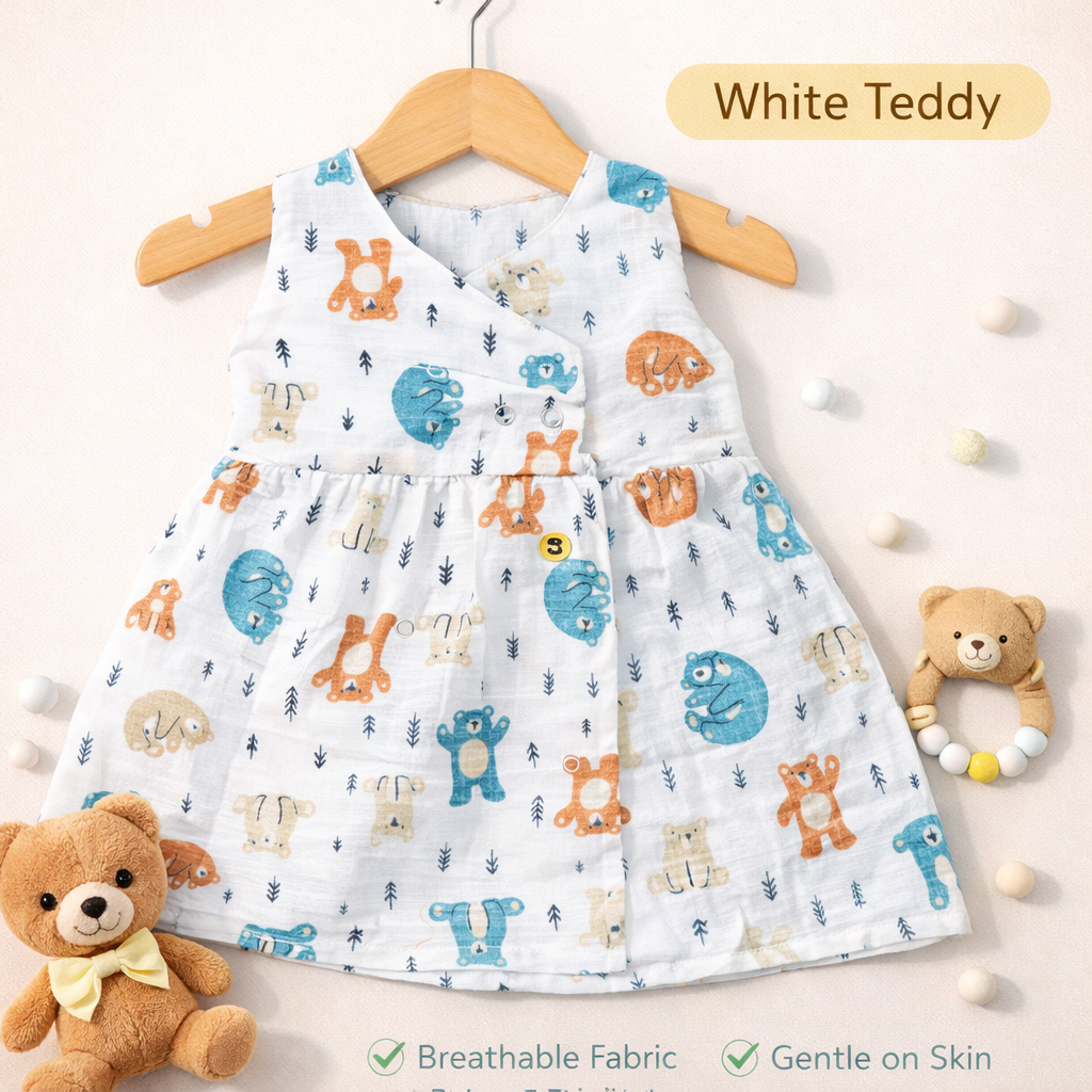 Premium 2-Layer Muslin Baby Frock