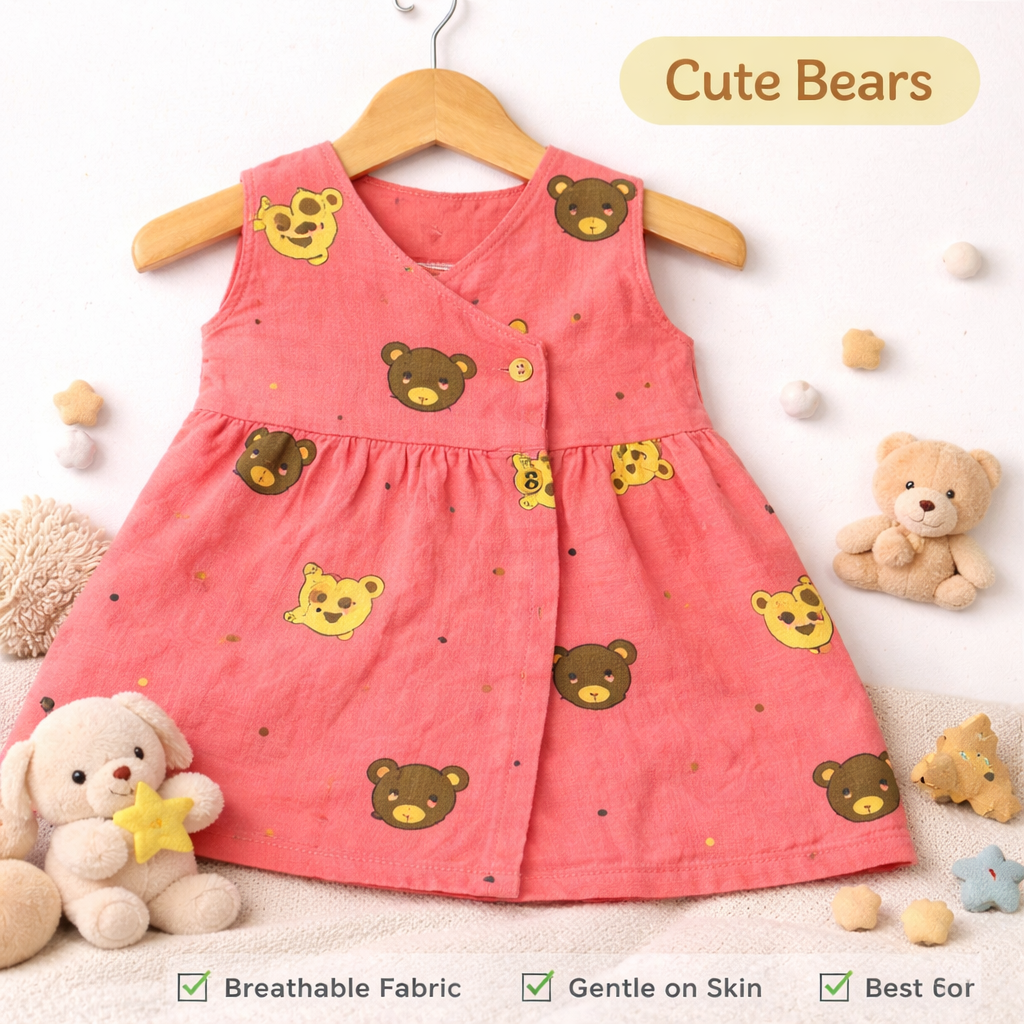 Premium 2-Layer Muslin Baby Frock
