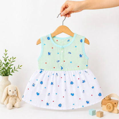 Muslin Front Button Frocks (0-5M) -99/- per Frock