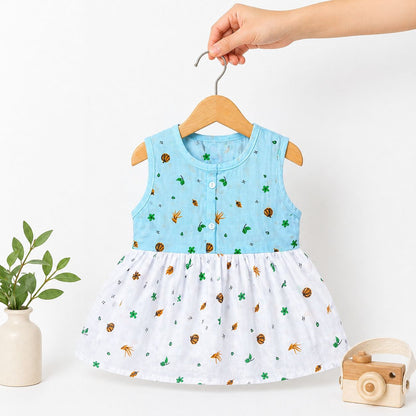 Muslin Front Button Frocks (0-5M) -99/- per Frock
