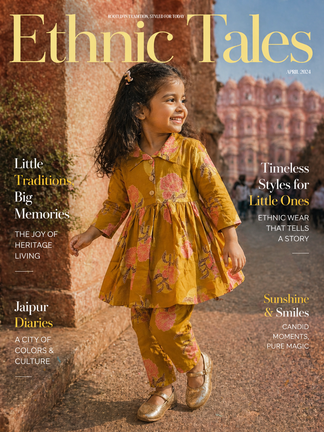 Summer Cotton Coords |Mustard Roses Print | 1 to 9yrs| Indian Prints |Pure Aesthetic collection
