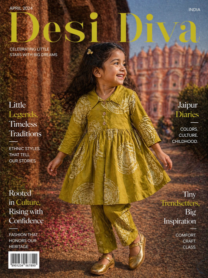 Summer Cotton Coords |Olive Circles Print | 1 to 9yrs| Indian Prints |Pure Aesthetic collection