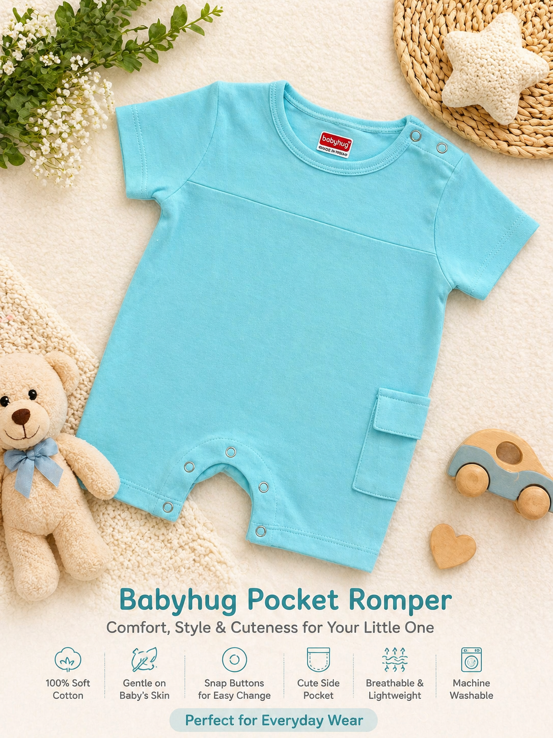 Cute Printed Baby Romper (6-12m)