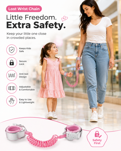 Kids Anti-Lost Wrist band with Safety Leash and Lock