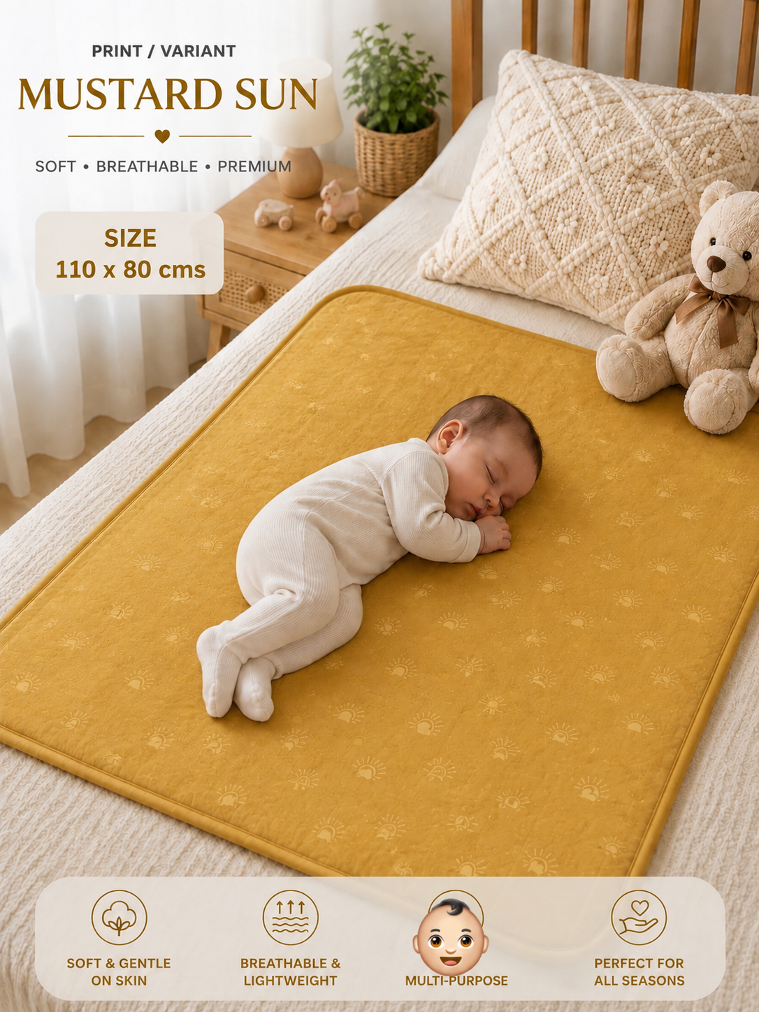 Quilt Blankets for Babies | Extreme soft and Cozy | 110*80cms