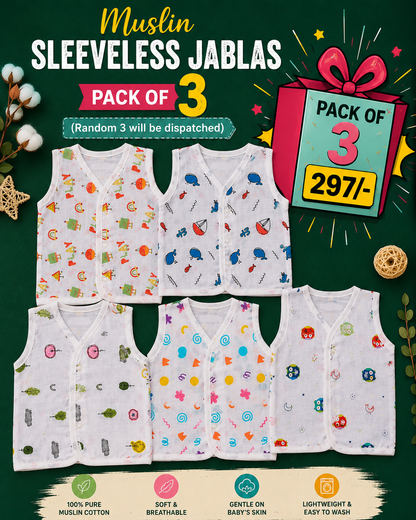 Muslin Sleeveless Jablas 0-3m