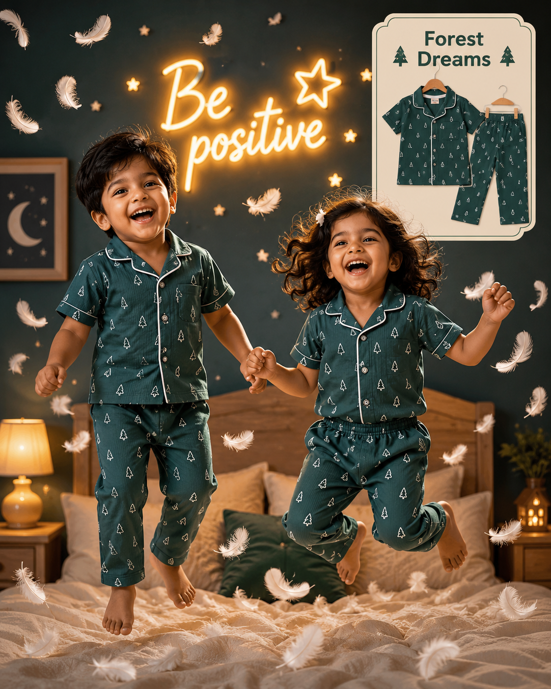 Ribbed Cotton Collar Night Suits | Soft and Cozy | 1y-3yrs