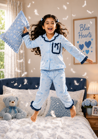 Premium ruffle pocket Sleepwear Sets for Girls|3-12years