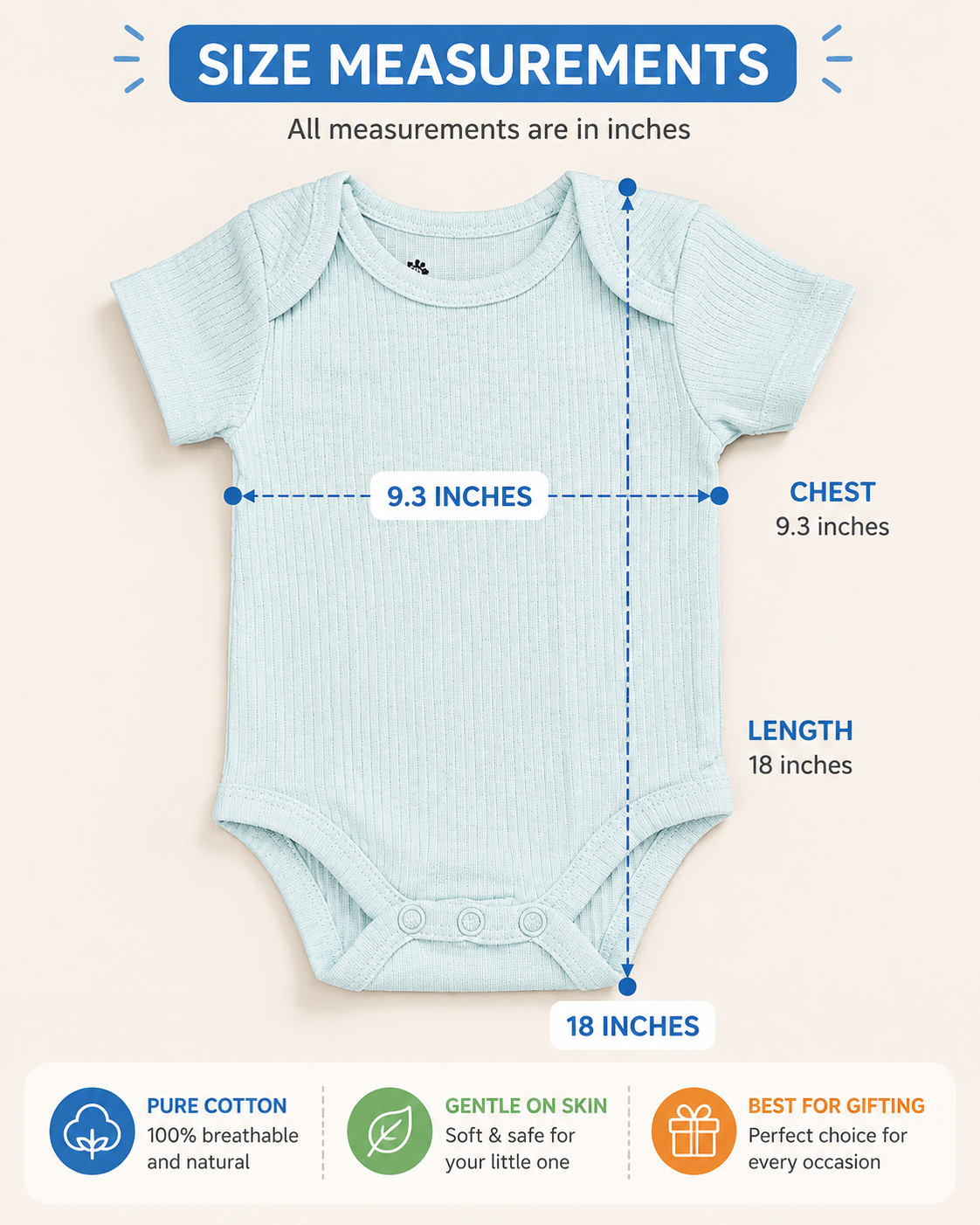 Premium Onesies for 12m-24months| | Soft and Breathable