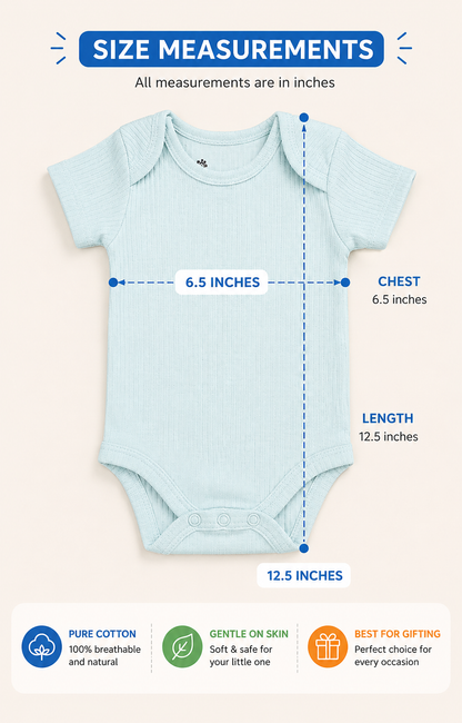 Premium Onesies for Newborn | Combo of 2 | Soft and Breathable