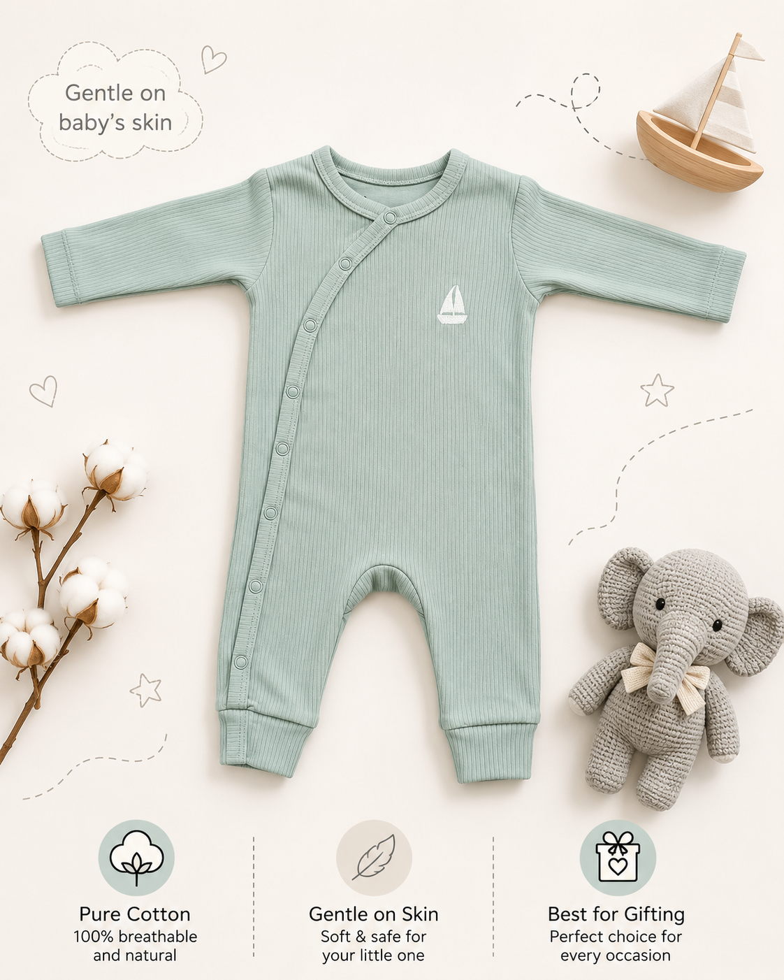 Open Foot Sleepsuits | rompers 0-24months | Best sleep wear
