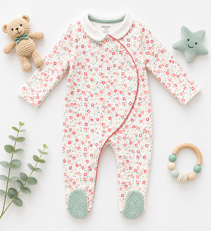 Footed Rompers- 12-18 Months