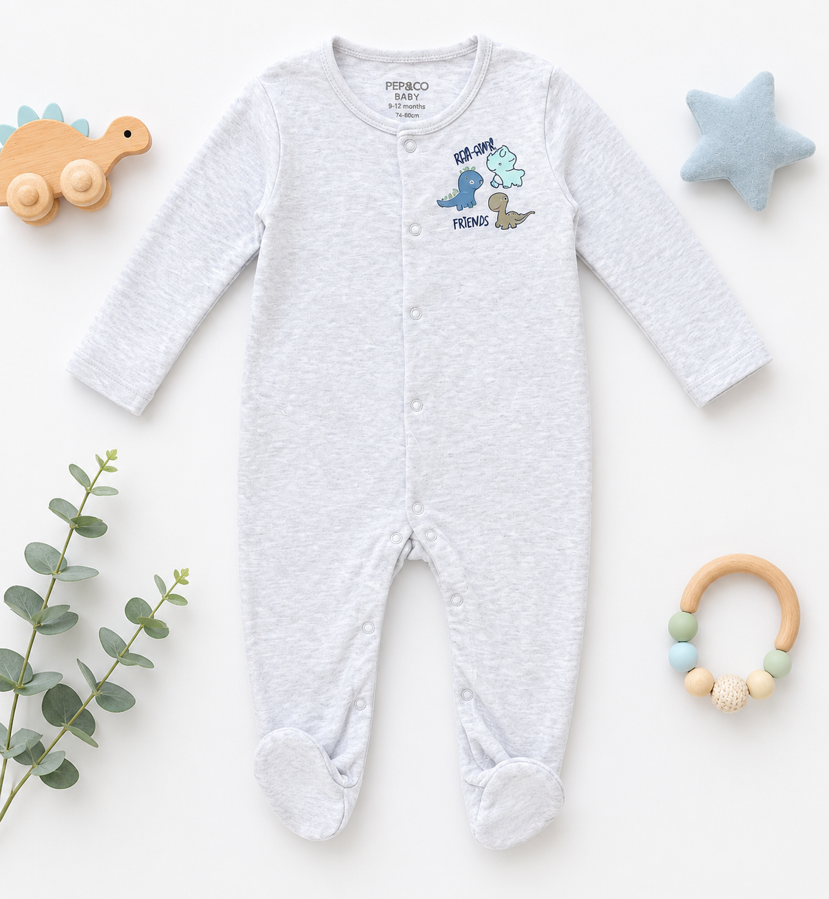 Footed Rompers- 12-18 Months