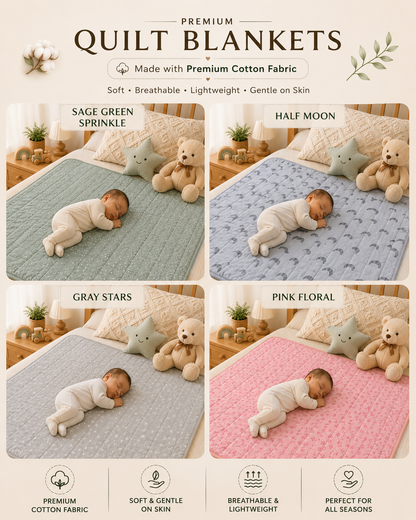 Quilt Blankets for Babies | Extreme soft and Cozy | 110*80cms