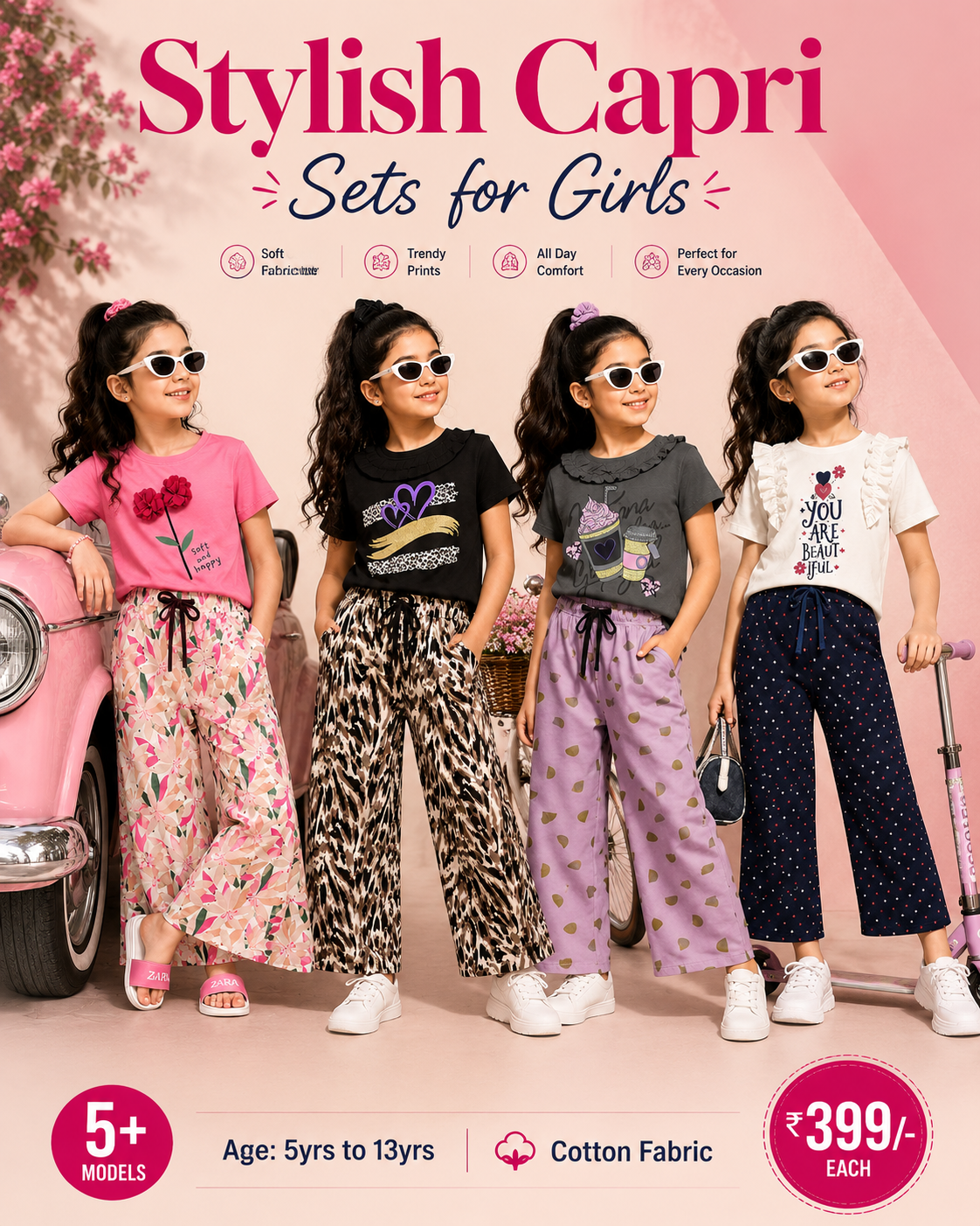 Stylish casual Sets for Girls | 5yrs to 13yrs