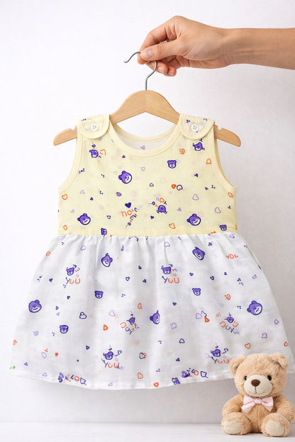 Muslin Shoulder Button Frocks (0-6M) -99/- per Frock