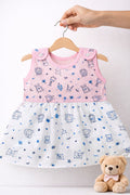 Shoulder Button cotton Frocks (0-6M) -99/- per Frock