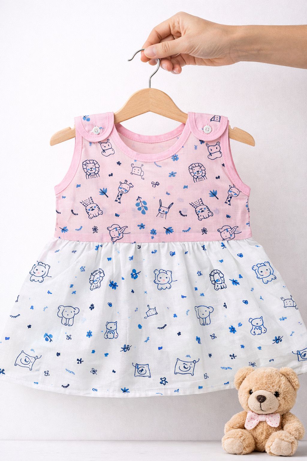 Muslin Shoulder Button Frocks (0-6M) -99/- per Frock