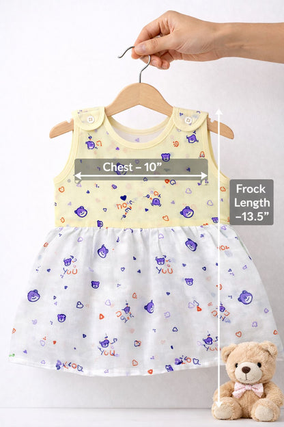 Muslin Shoulder Button Frocks (0-6M) -99/- per Frock