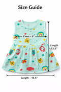 Full open button Muslin Sleeveless Frock - Pack of 3 (0-5M), Snap Button Frocks