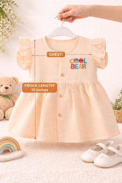 Frill Sleeve Muslin Frocks (6–12 Months)