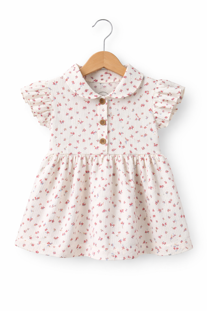 Peter-Pan Collar Soft Frocks