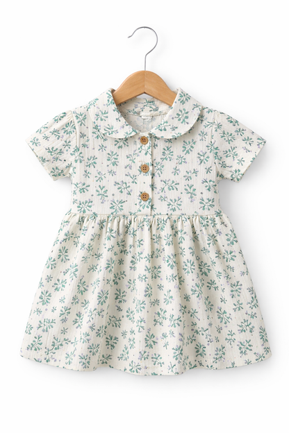 Peter-Pan Collar Soft Frocks