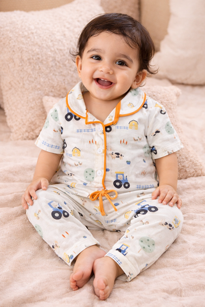 Unisex Collar Night-Suits
