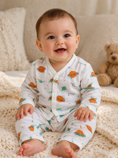 Muslin Full pant Set-Unisex