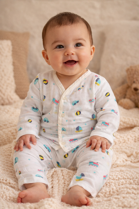 Muslin Full pant Set-Unisex