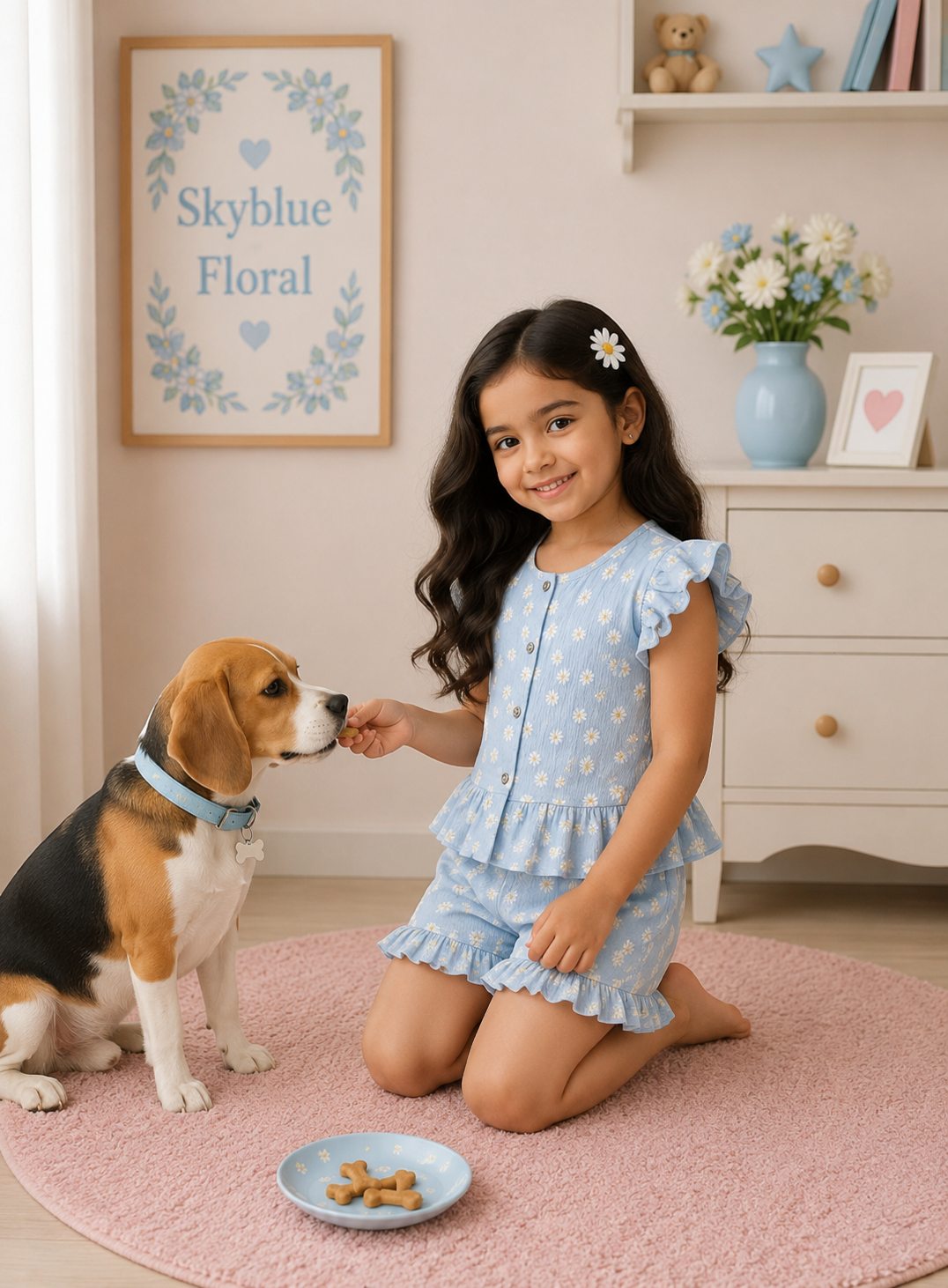 Front Open Ribbed Cotton Frill Short Sets | Comfy & Easy Wear |2-6yrs