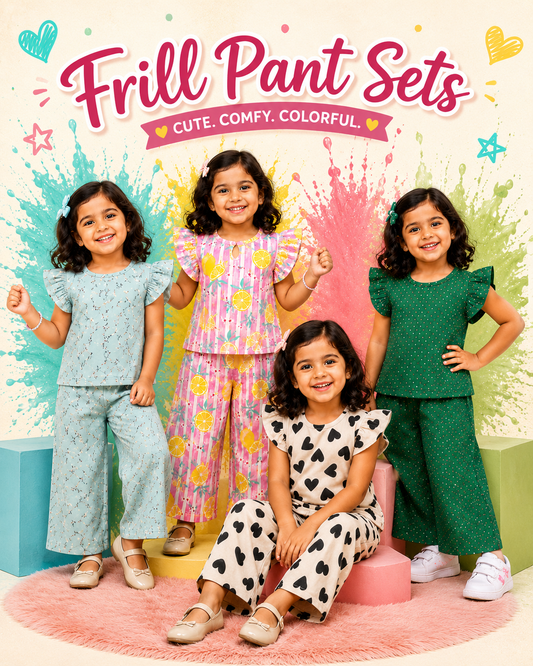 Frill Sleeve Plazo coords