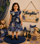 Frill Sleeve Bow Cotton Frocks 1-4yrs