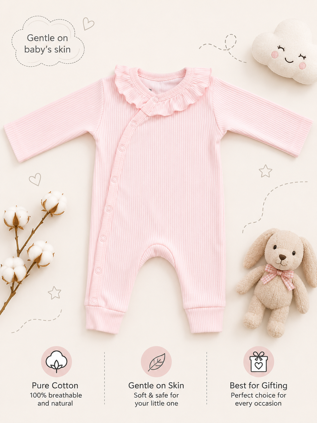 Open Foot Sleepsuits | rompers 0-24months | Best sleep wear