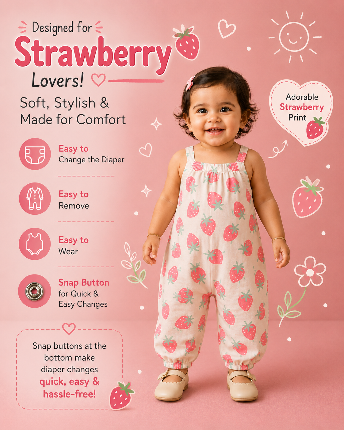 Sleeveless Jumpsuits | 0-18month| Easy to wear