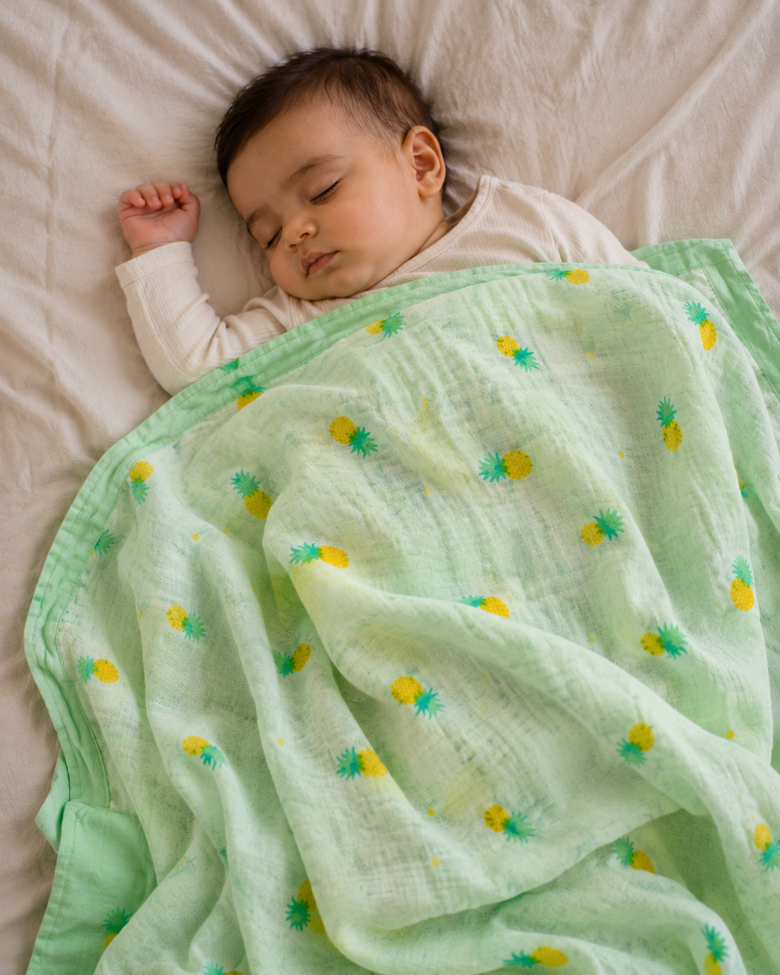 6 Layer Crinkled Muslin blankets | 110*110cms | Premium Muslin