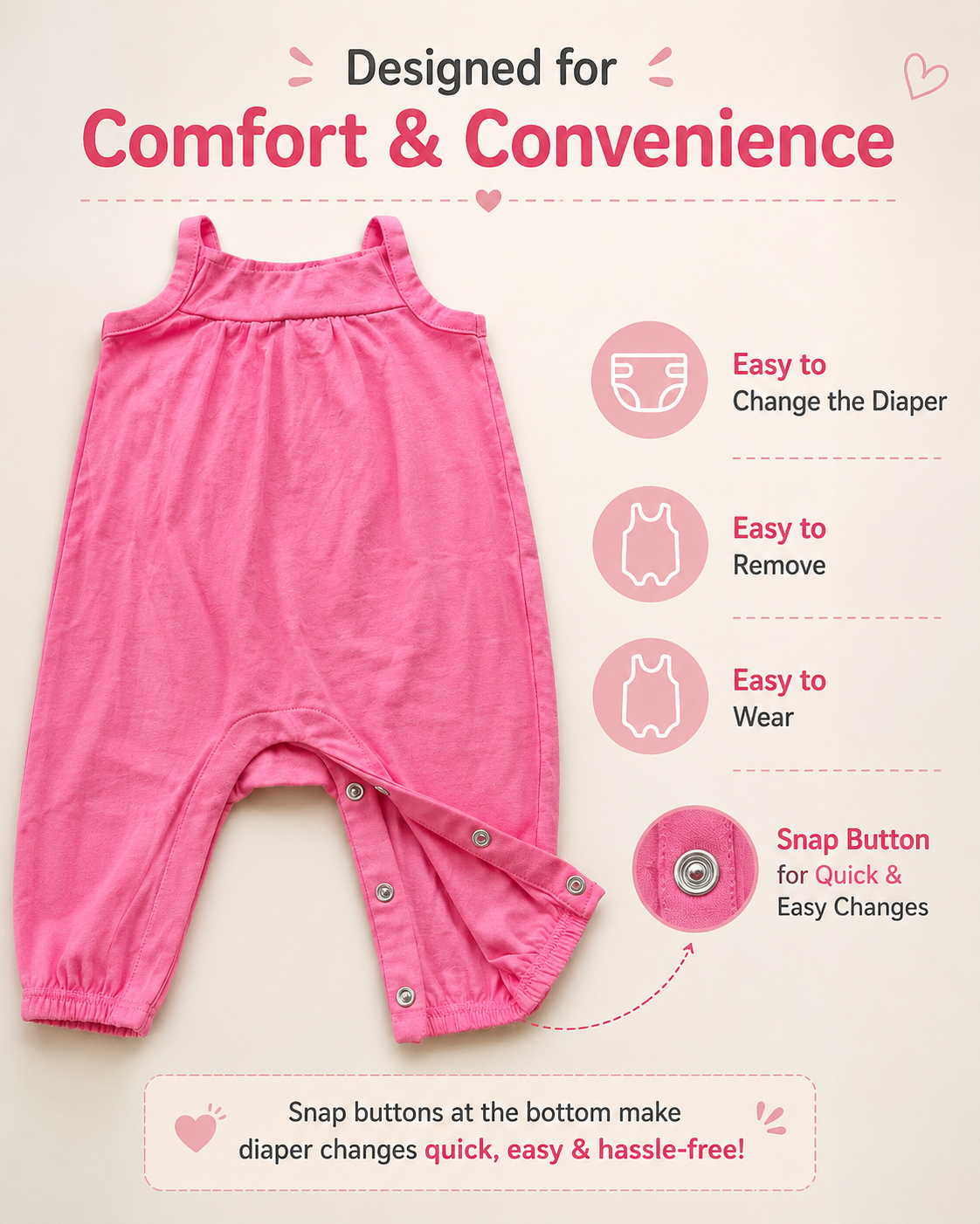 Sleeveless Jumpsuits | 0-18month| Easy to wear