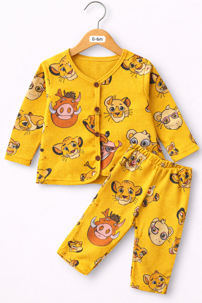 Cute printed full sleeve Pant Sets (0-6 Months) – Unisex