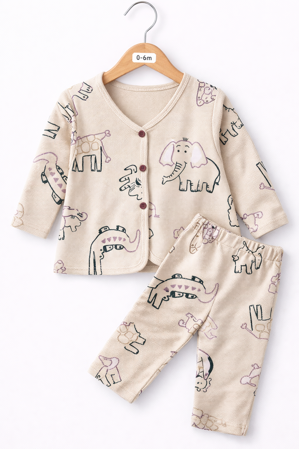 Cute printed full sleeve Pant Sets (0-6 Months) – Unisex