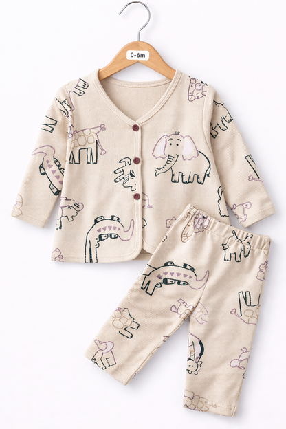 Cute printed full sleeve Pant Sets (0-6 Months) – Unisex