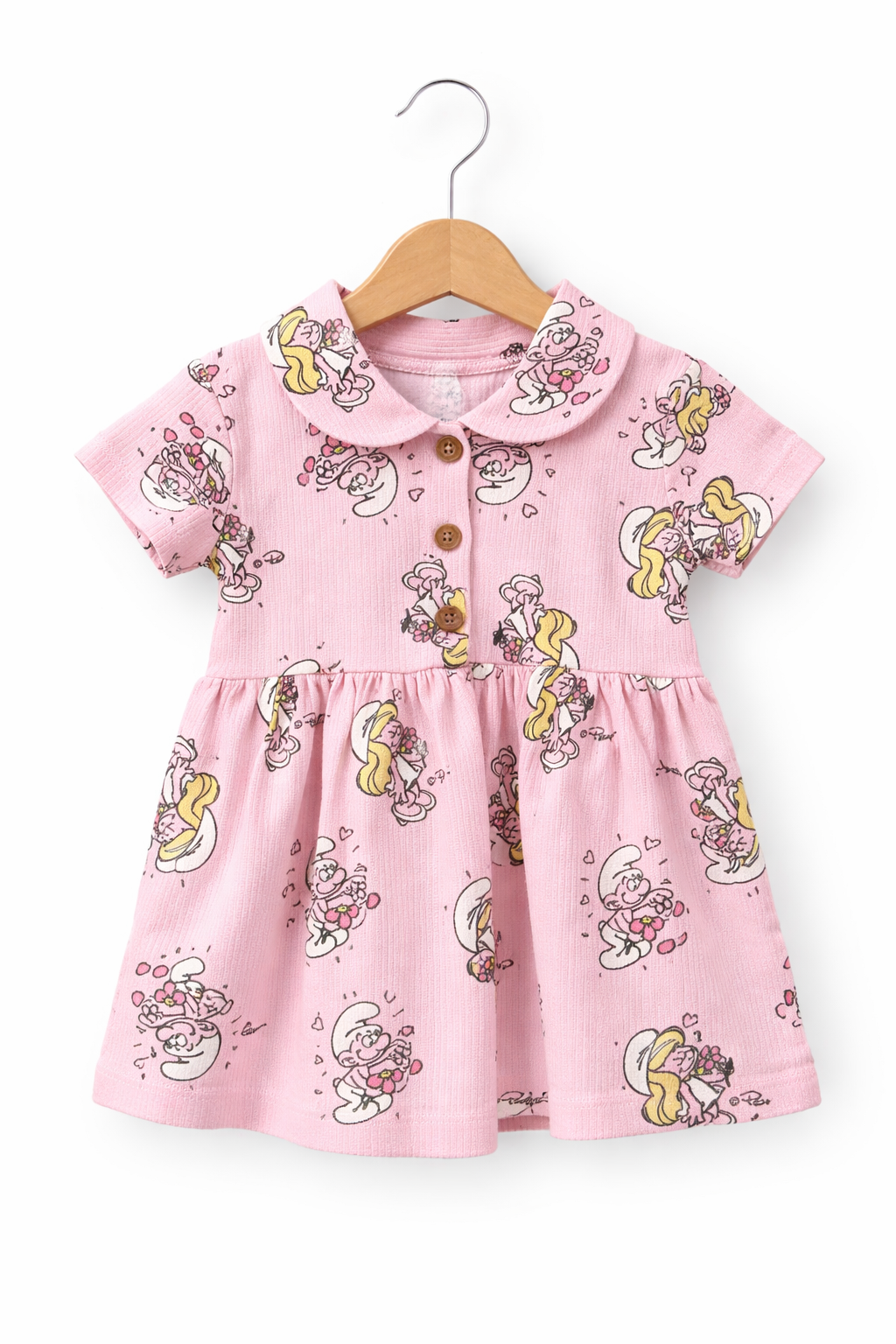Peter-Pan Collar Soft Frocks