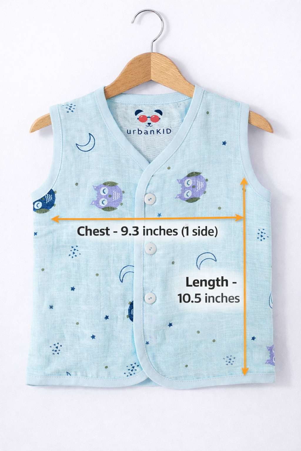 Muslin Color Jabla (0-3m)
