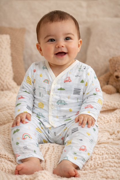 Muslin Full pant Set-Unisex