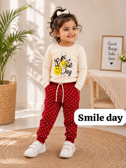 Girls full sleeve cord set