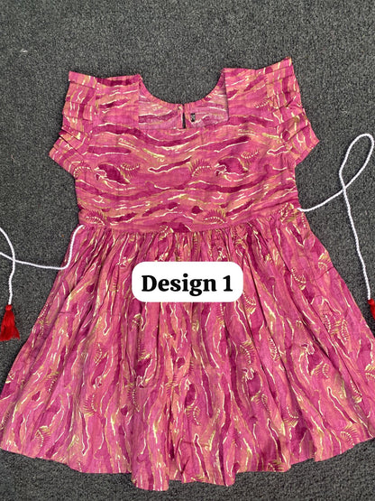Pure cotton frill sleeve frocks| jaipuri frocks| 4-5years| size 26