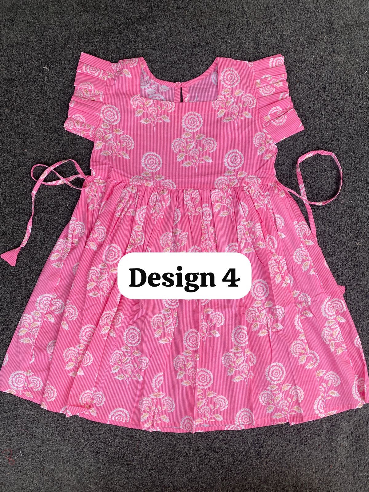 Pure cotton frill sleeve frocks| jaipuri frocks| 6,7,8y| size 28